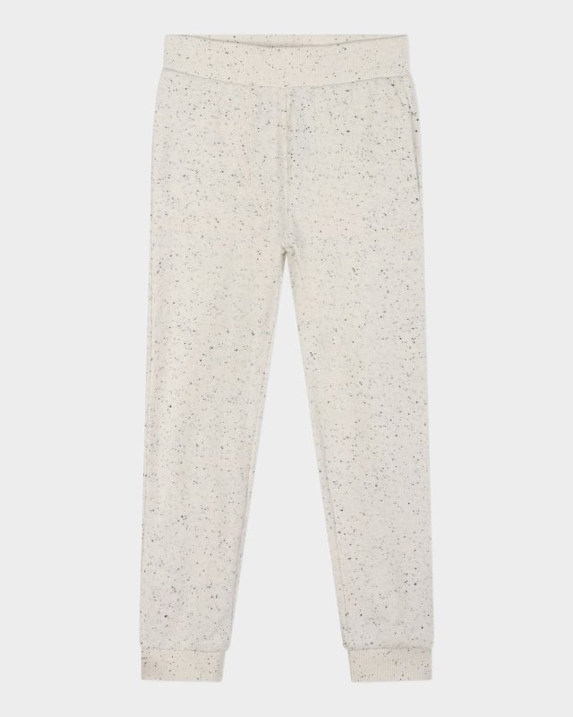 Kid's Speckled Logo-Embroidered Sweatpants, Size