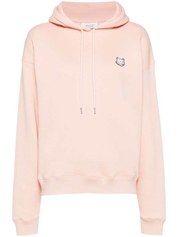 bold fox head patch hoodie