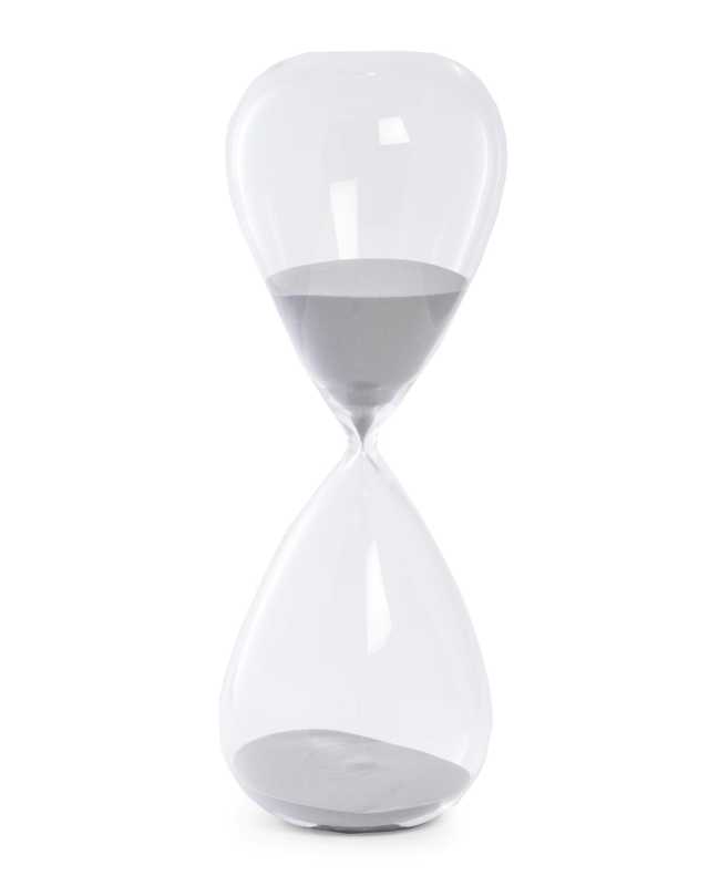 Hand-Blown Crystal Sand Timer Hourglass (90 minute)