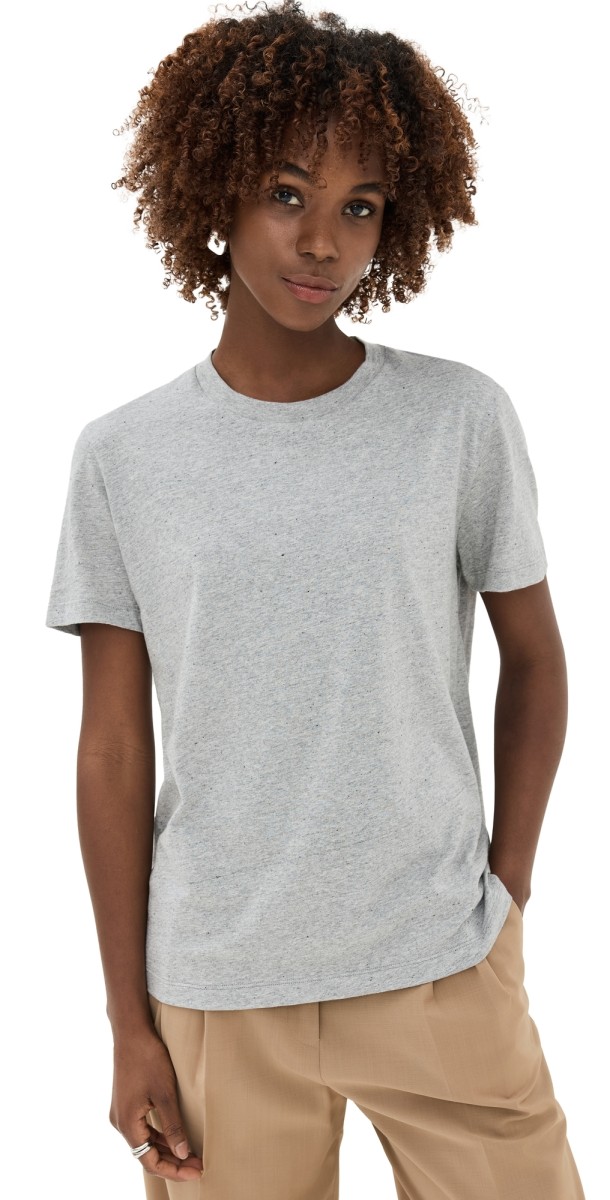 Róhe Slub Tee Light Grey Melange