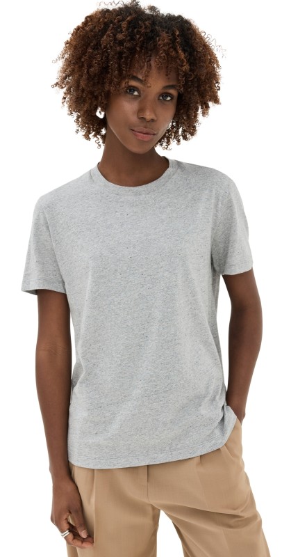 Róhe Slub Tee Light Grey Melange