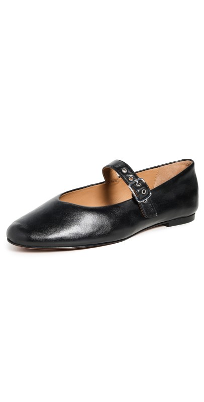 Madewell Hera Grommet Mary Jane Flats True Black