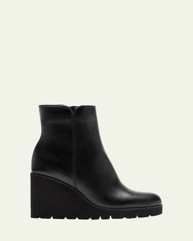 Go Leather Wedge Ankle Booties