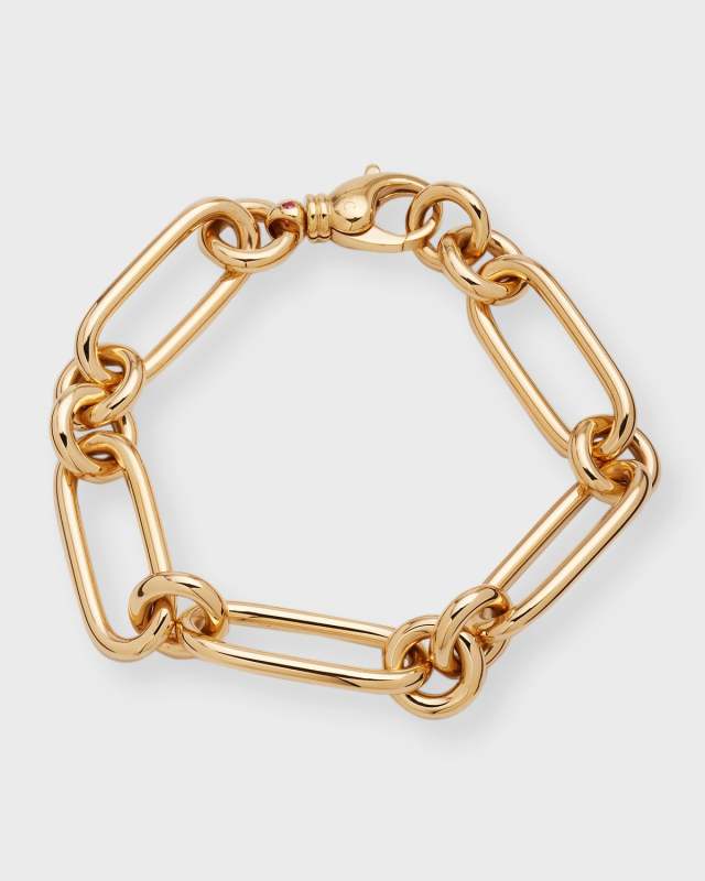Oro Classic Oval and Round Link Chain Bracelet