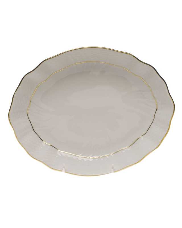 Golden Edge Oval Dish