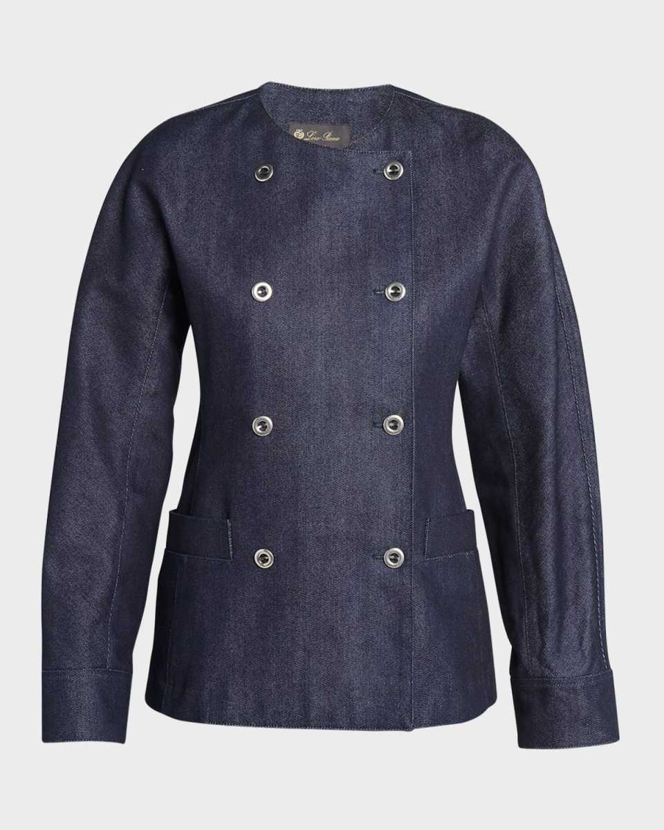 Catelyn Denim and Silk Shirt Jacket