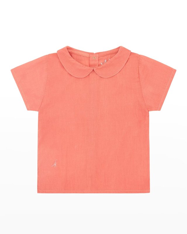 Girl's Woven Collared Shirt, Size Newborn-6