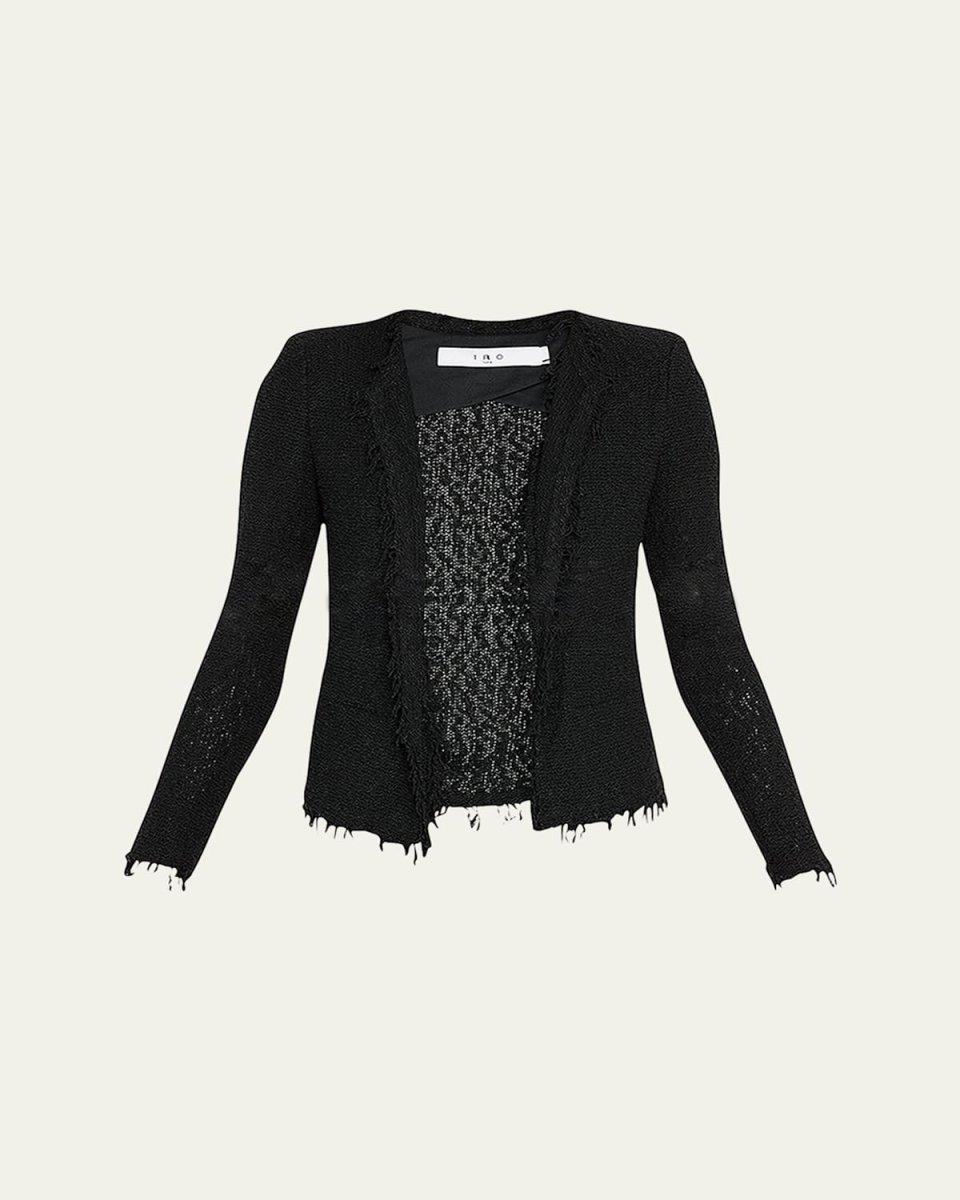 Shavani Open-Front Boucle Jacket