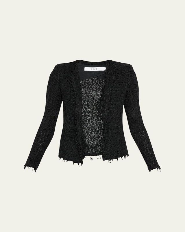 Shavani Open-Front Boucle Jacket