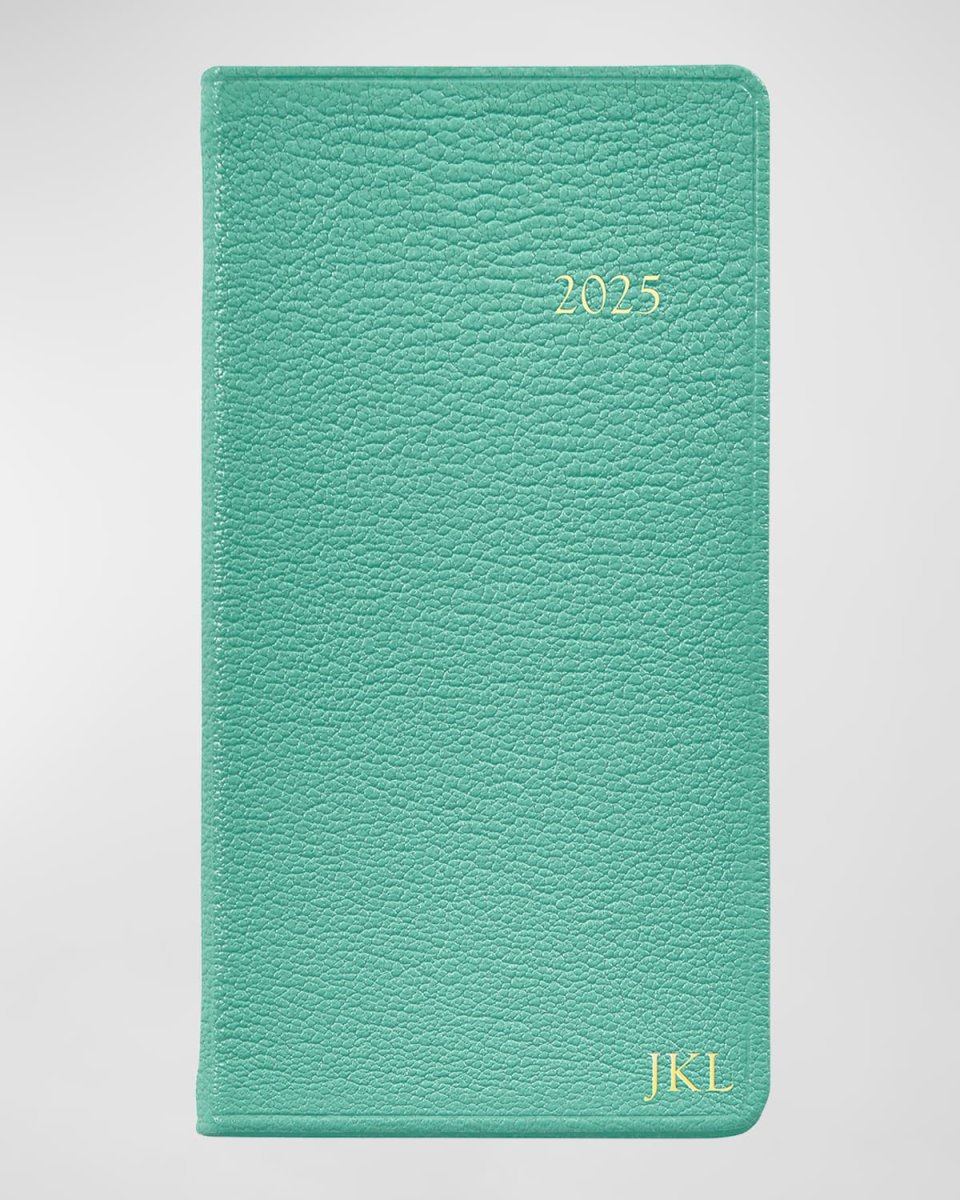 2025 6" Leather Pocket Datebook, Personalized