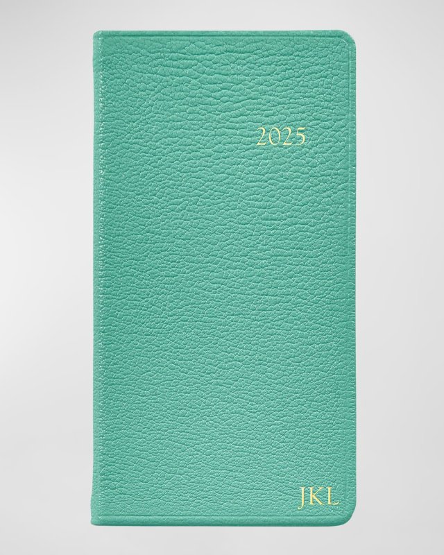 2025 6" Leather Pocket Datebook, Personalized