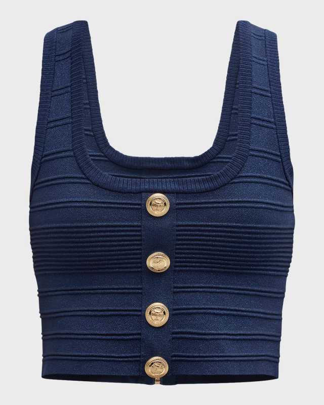 Nella Cropped Bandage Knit Tank Top