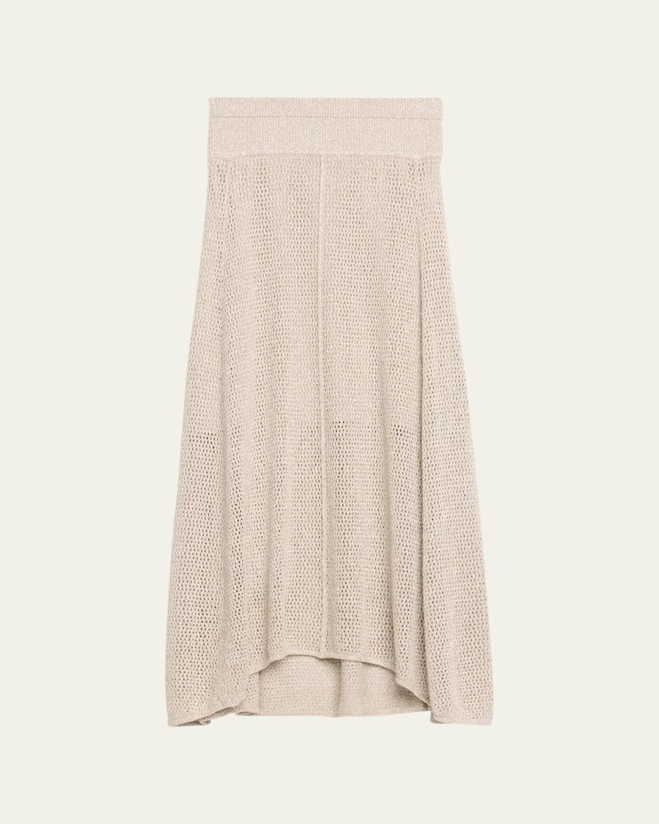 Mesh Midi Flare Skirt