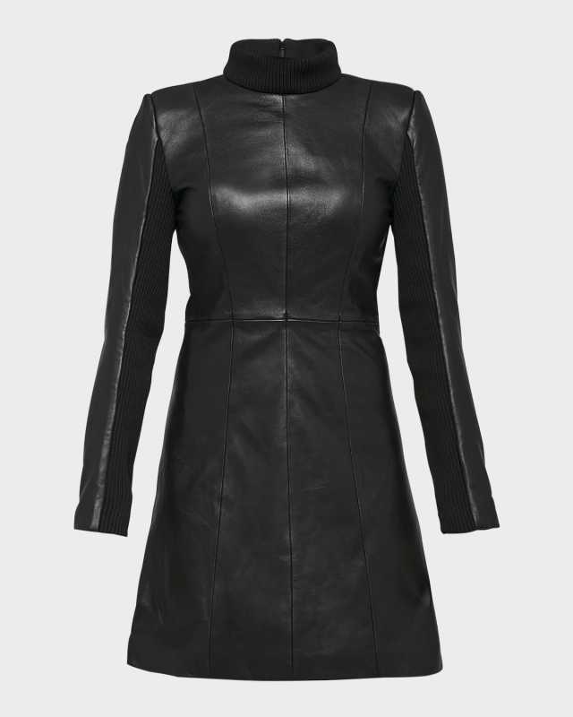 The LBD Upcycled Leather Dress