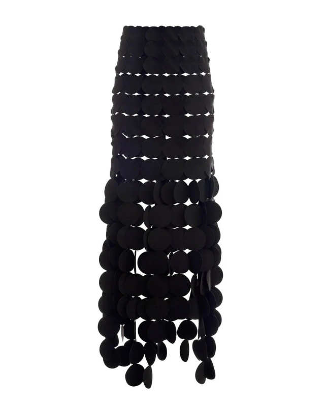 Laser Cut Multi Circle Double Layered Skirt