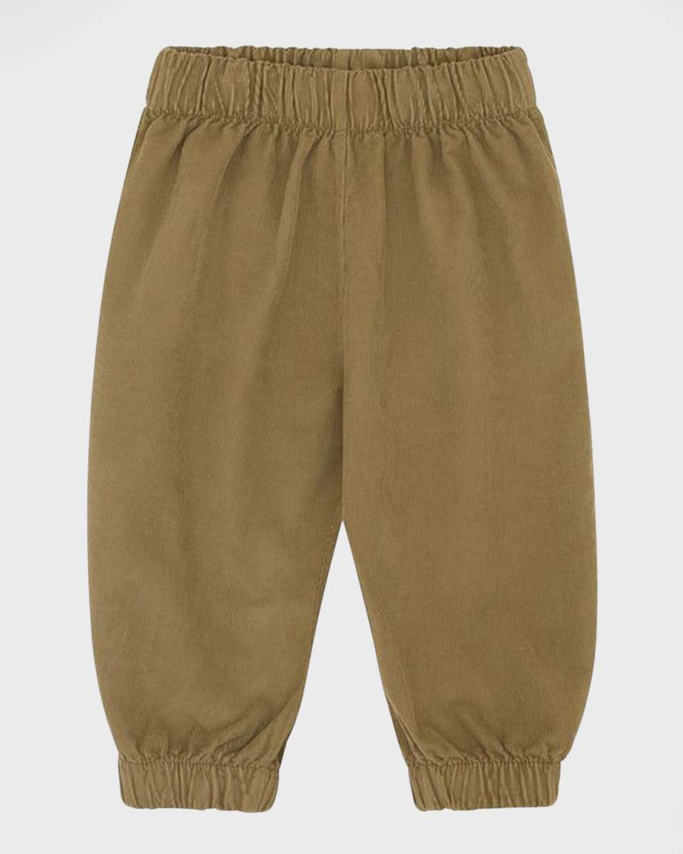 Kid's Organic Cotton Corduroy Trousers, Size Newborn-3