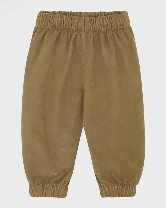 Kid's Organic Cotton Corduroy Trousers, Size Newborn-3