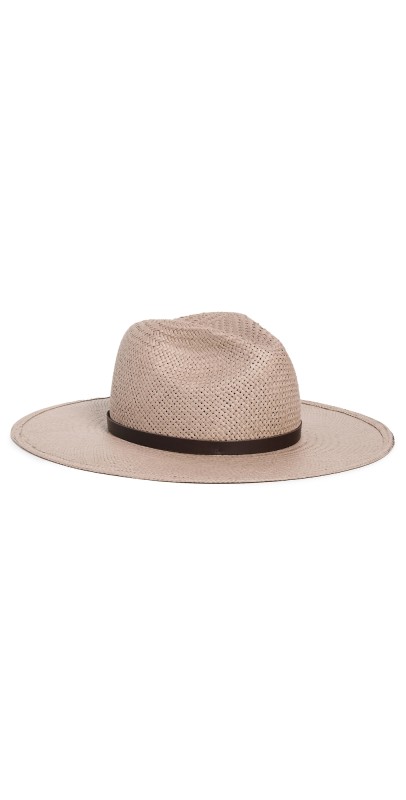 Janessa Leone Judith Straw Hat Taupe