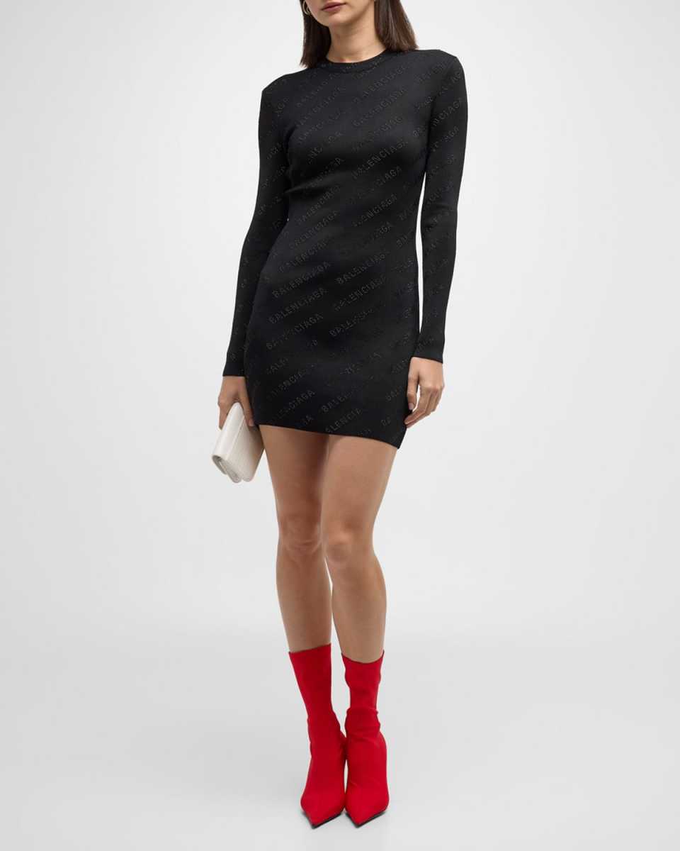 Mini Allover Logo Mini Dress