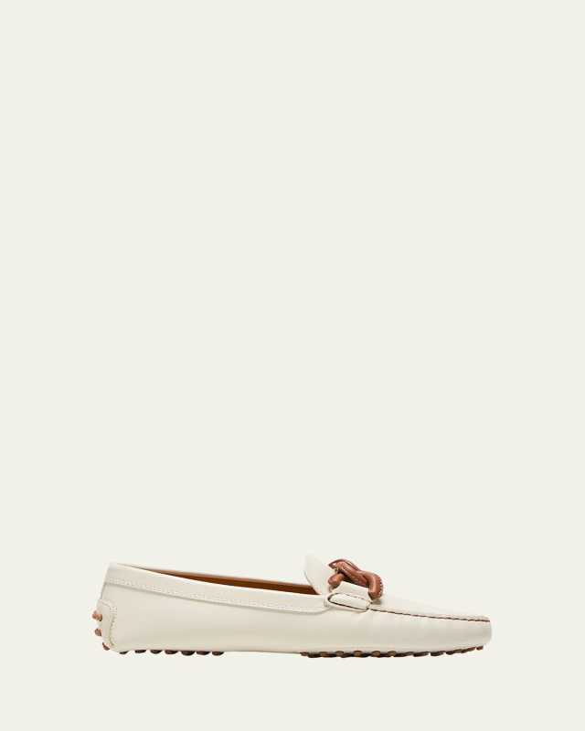 Gommini Bicolor Chain Driver Penny Loafers
