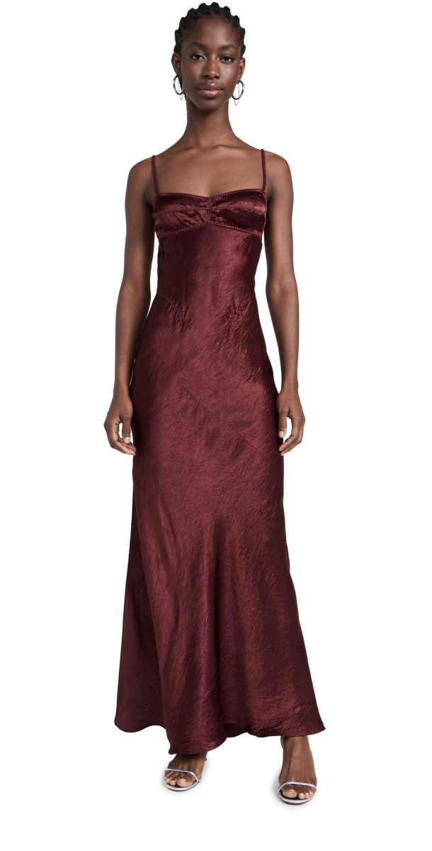 Anna October Burgundy Maxi Dress Burgundy
