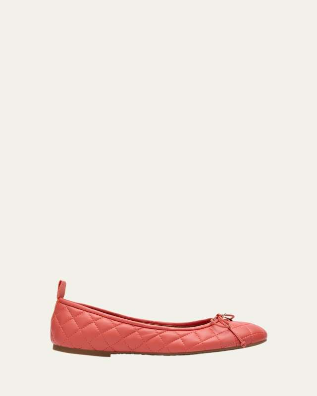 Jodie Quilted Bow Ballerina Flats