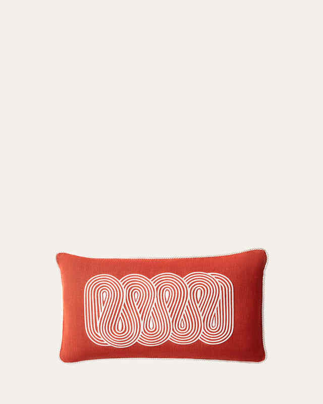 Pompidou Path Pillow, Persimmon