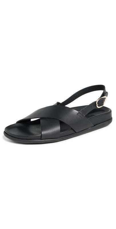 Ancient Greek Sandals Ikesia Sandals Black