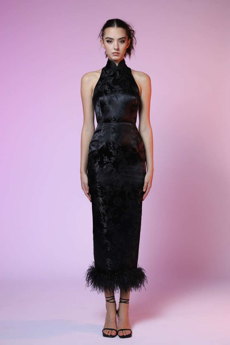 Jillian Chinese Jacquard Dress