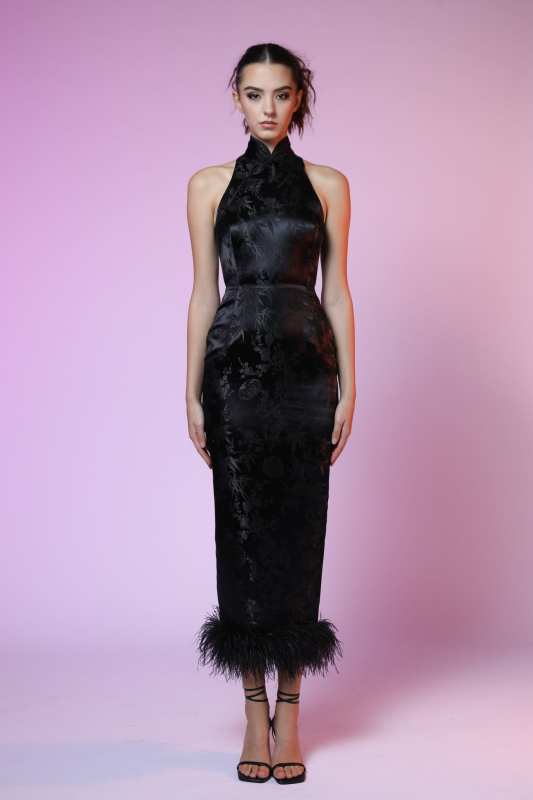 Jillian Chinese Jacquard Dress