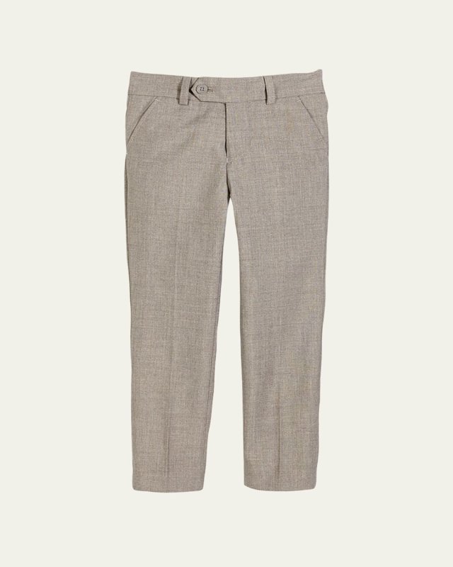 Slim Suit Pants, Light Gray, Size 2-