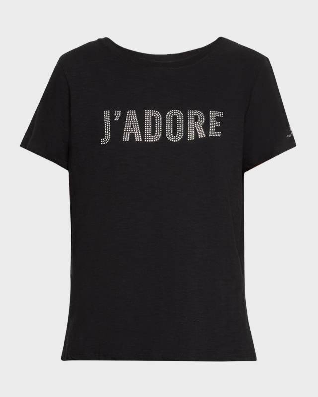 Rhinestone J'adore Short-Sleeve T