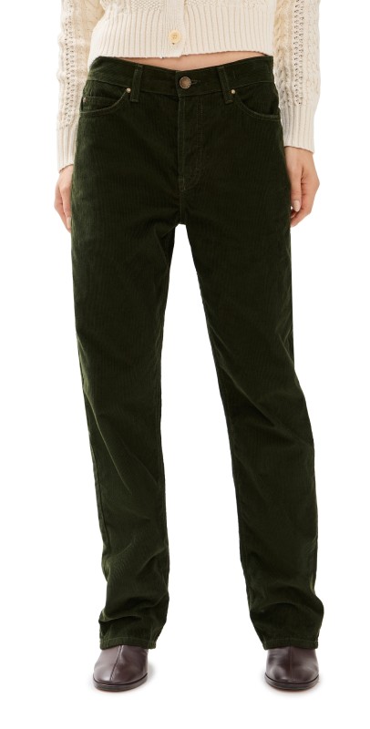 THE GREAT. The Wayne Corduroy Pants 30 Woodland Green