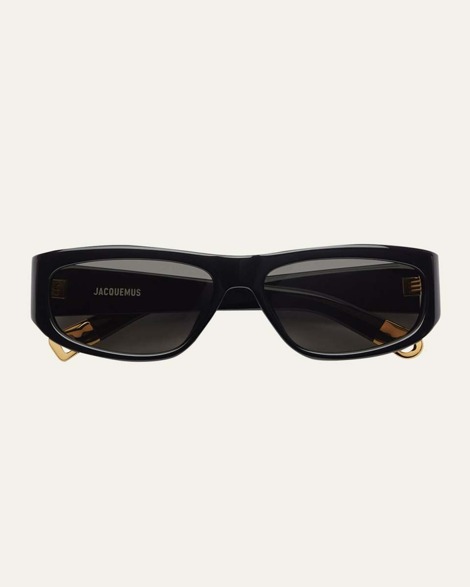 Les Lunettes Acetate Rectangle Sunglasses
