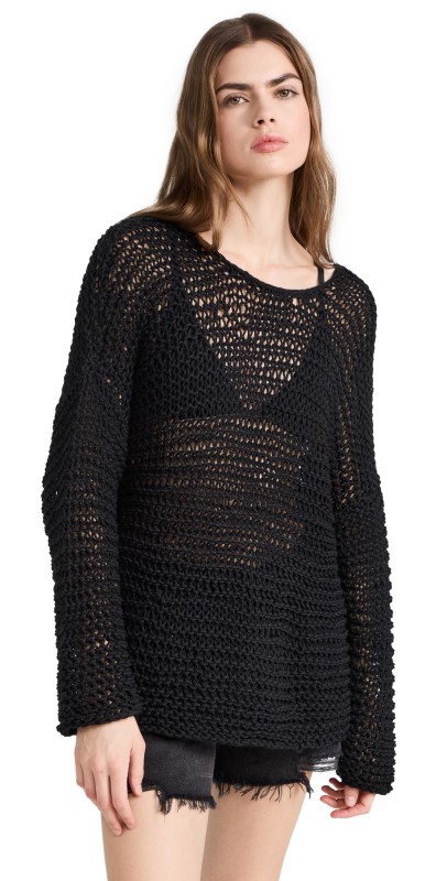 MIKOH Mehetia Long Sleeve Top Night
