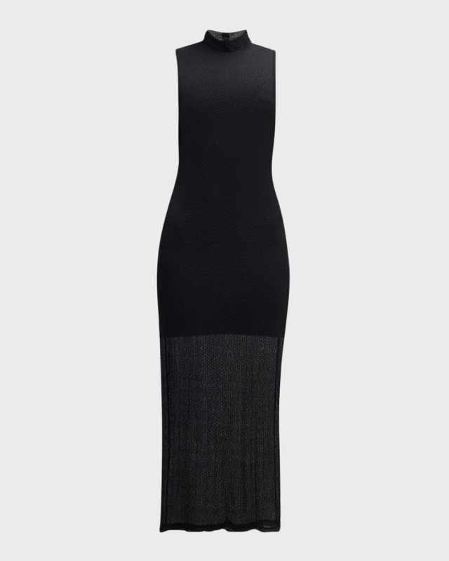 Sleeveless Mesh Midi Dress