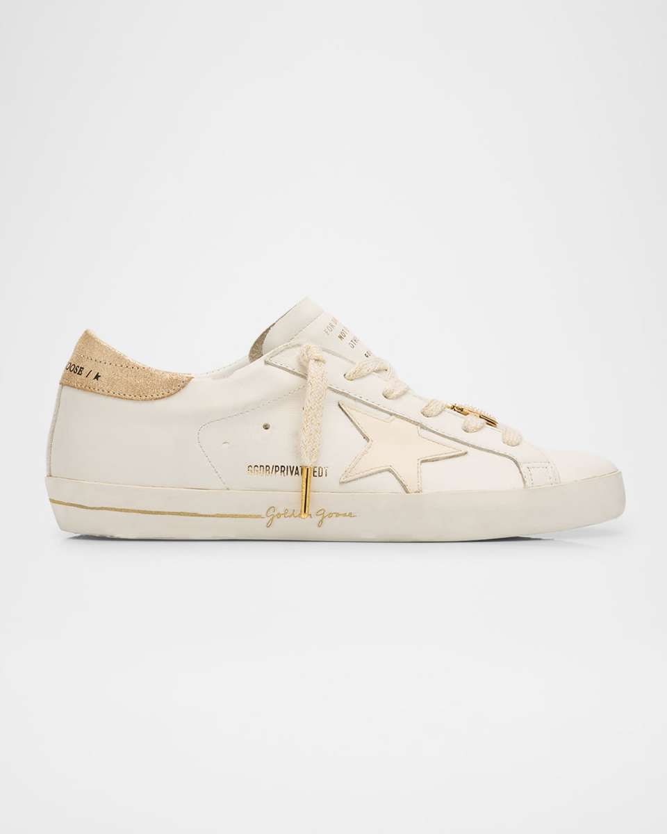 Superstar Mixed Leather Charm Low-Top Sneakers