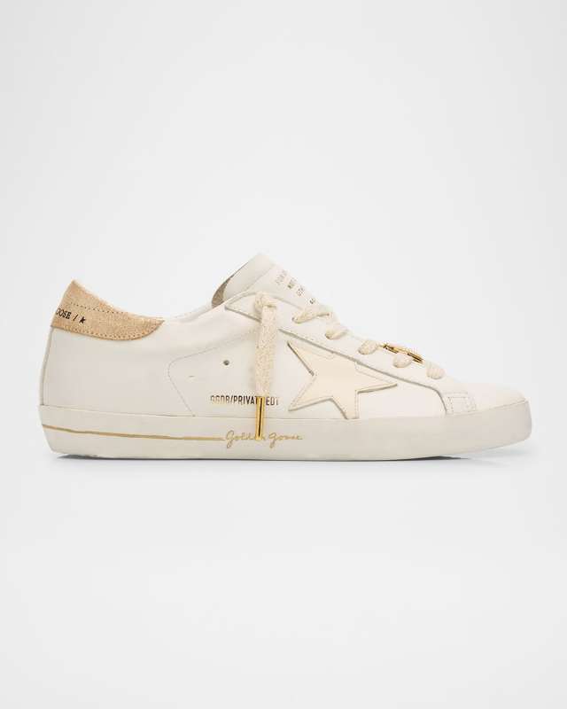Superstar Mixed Leather Charm Low-Top Sneakers