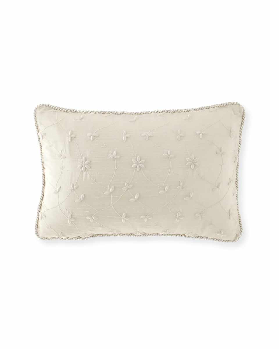 Jubilee Embroidered Silk Feather Boudoir Pillow