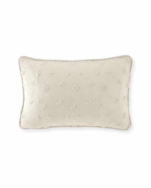 Jubilee Embroidered Silk Feather Boudoir Pillow
