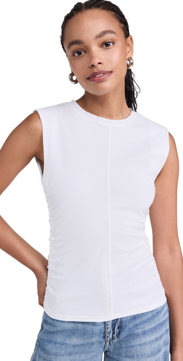 rag & bone Juliet Smocked Tank White