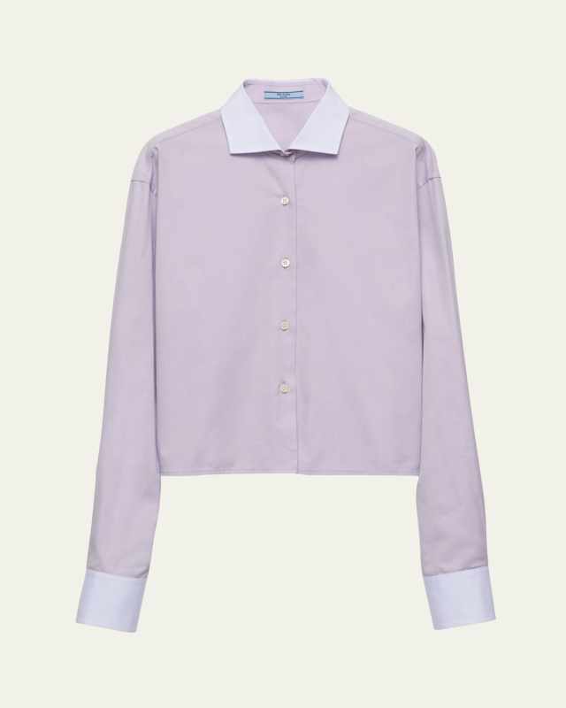 Oxford Poplin Button Down Top