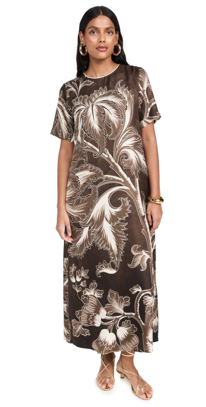 F. R.S For Restless Sleepers Criso Dress Palm And Rein Flowers
