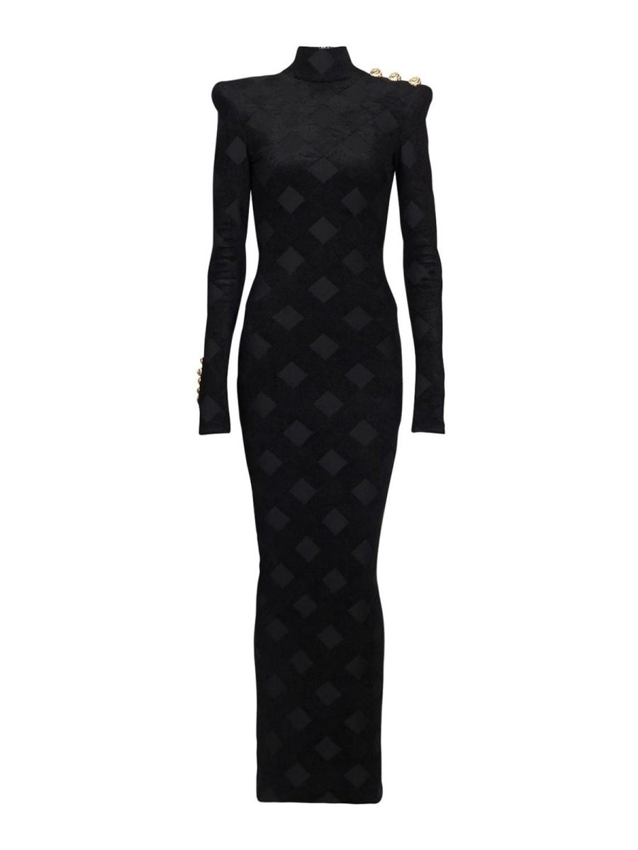 Balmain Robe Au Genou - Noir