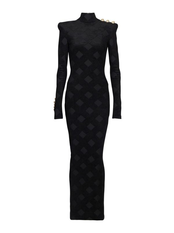 Balmain Robe Au Genou - Noir