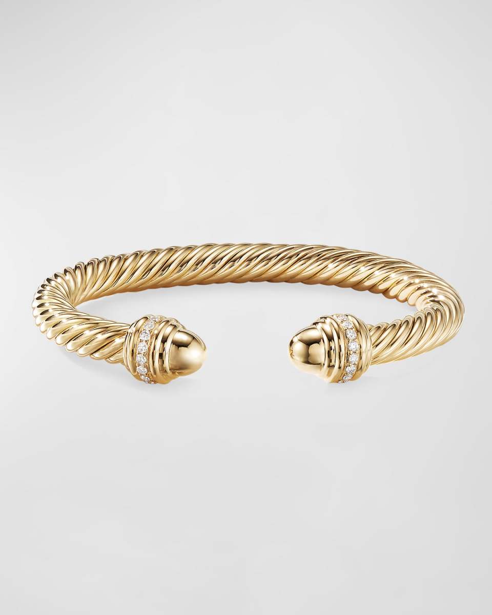 7mm Cable Bracelet in 18K Gol