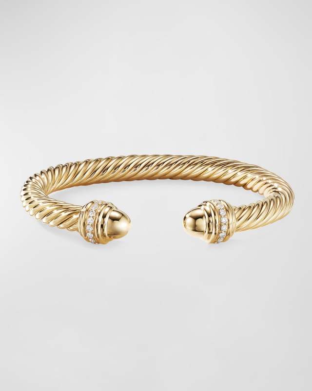 7mm Cable Bracelet in 18K Gol