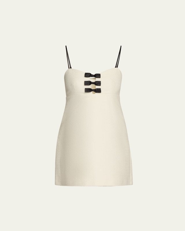 Adelaide Tweed Bow Mini Dress