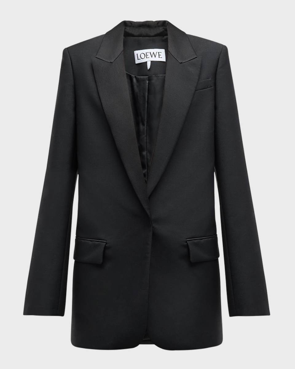 Tailored Single-Breasted Blazer Jacket
