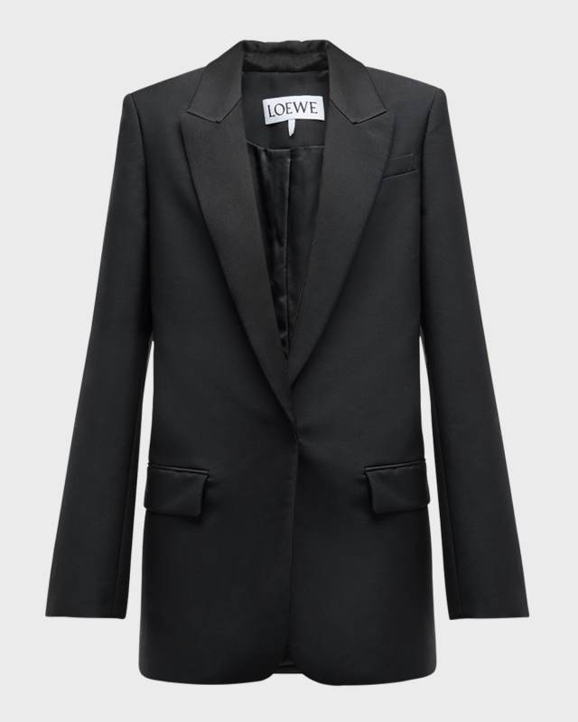 Tailored Single-Breasted Blazer Jacket